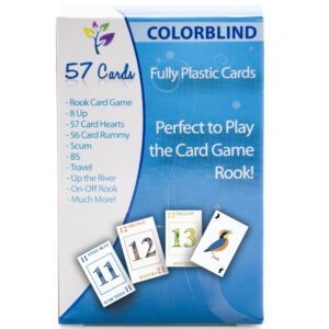 ColorBlind Rook Deck:  Fully Plastic 57 Cards