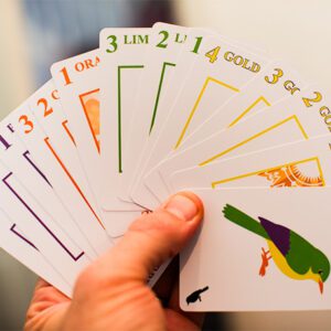 Candy color deck held in hand - 57 Cards