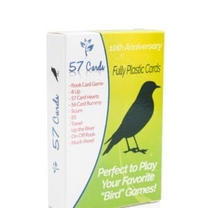 Plastic Bird Cards [Green Backs]: Durable, Waterproof, No Fraying